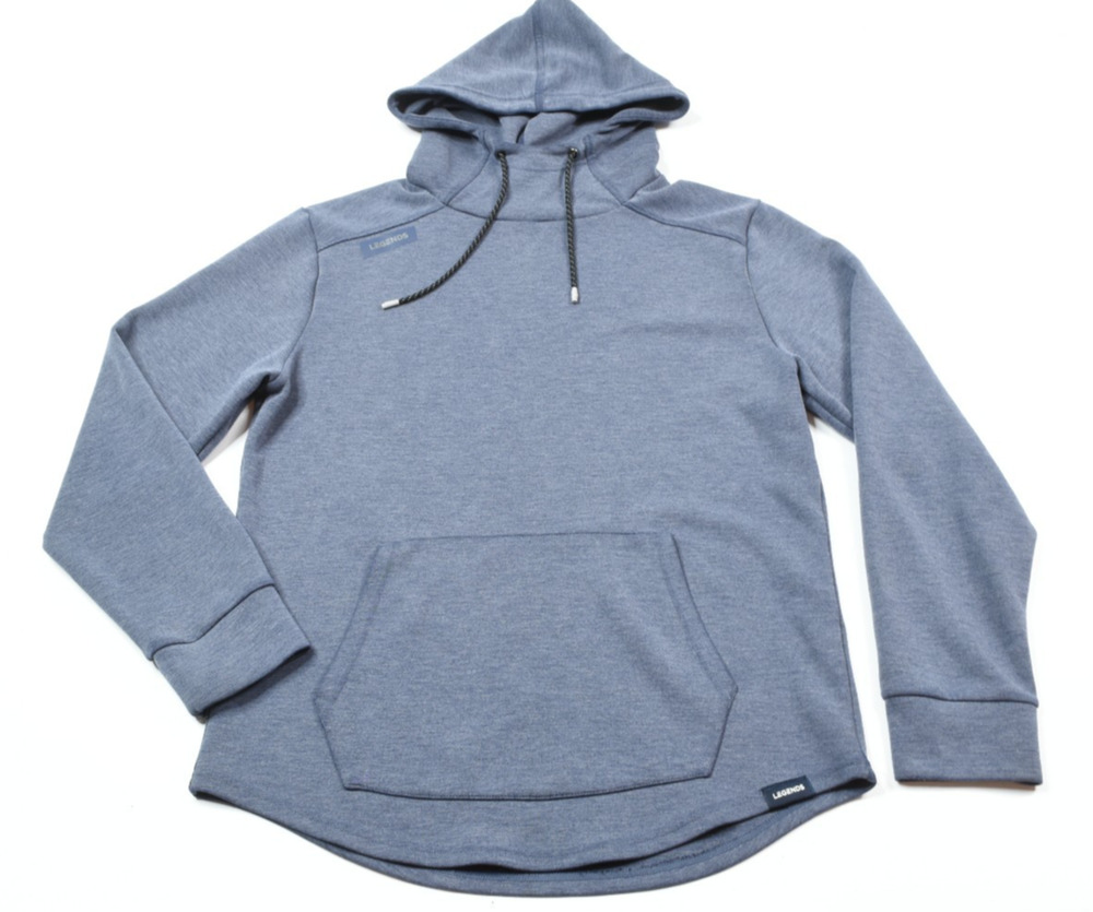 Legends Hawthorne Tech Hoodie Mens Medium Blue Long Sleeve Pullover Stretch Gym